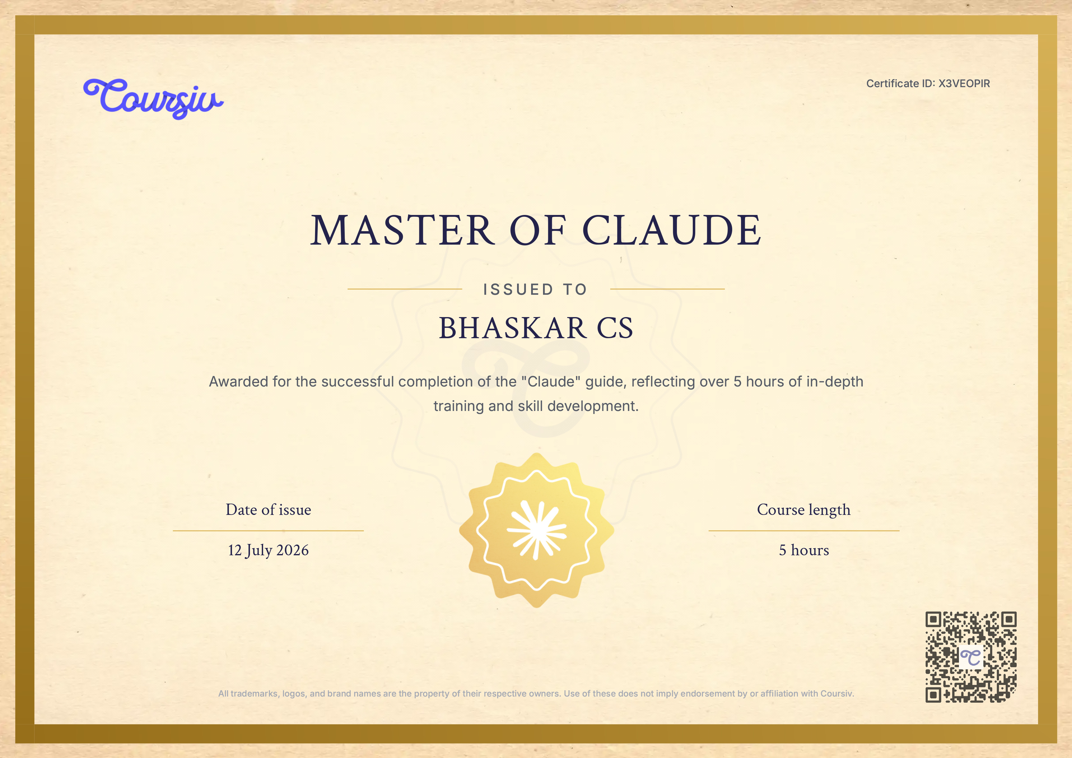Certificate 6