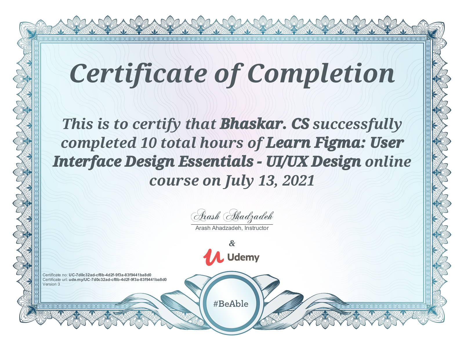 Certificate 3
